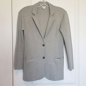 J. Crew Gray Knit Sweater Blazer XS
